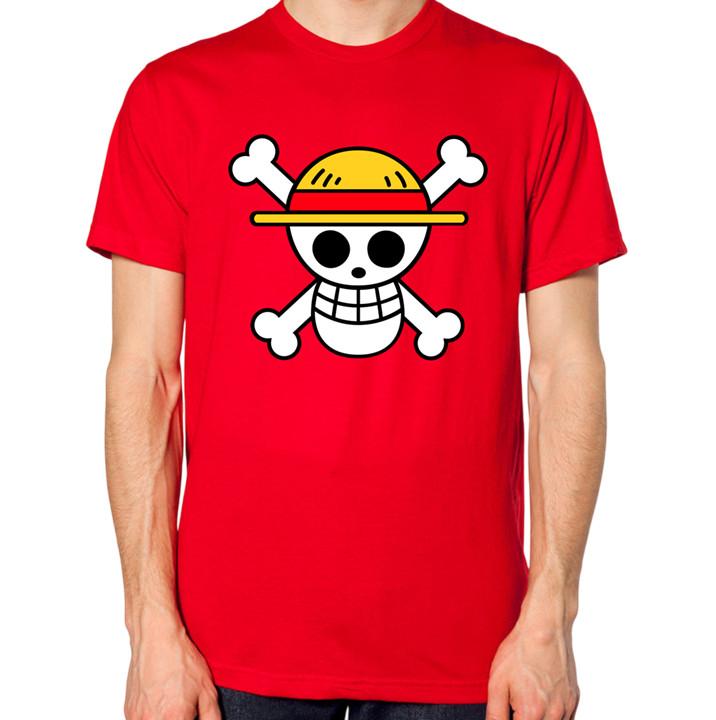 One Piece Skull T-Shirt Tee Anime Manga One Piece Japanese Gift Idea Present