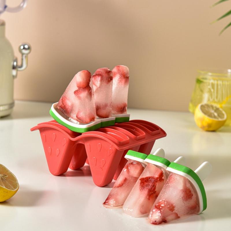 Eiscreme-Form mit Deckel, Wassermelonenform, DIY hausgemachte Eis-/Eiscreme-Form, gefrorener Saft, Milch, Küche, Eiscreme-Herstellungswerkzeuge