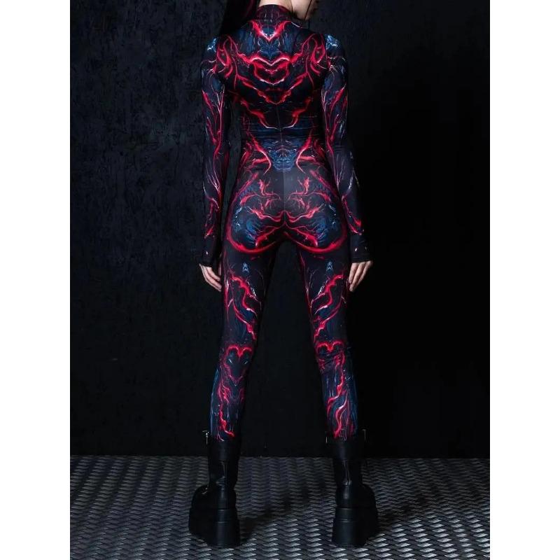 3D-Digitaldruck Bühnenkostüme für Erwachsene, Halloween-Events, Karneval, Mottoparty, Cosplay-Outfit, Pretend Game-Overall