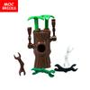 MOC Bricks Figure Mechanical Arm Headgear Tree Trunk Compatible 30377 35827 Accessory Assembled Building Blocks Toys
