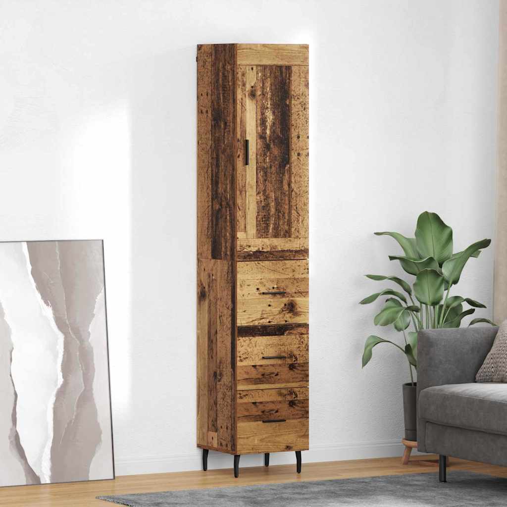 Highboard Reclaimed Wood 34.5 x 34 x 180 cm Engineered Wood