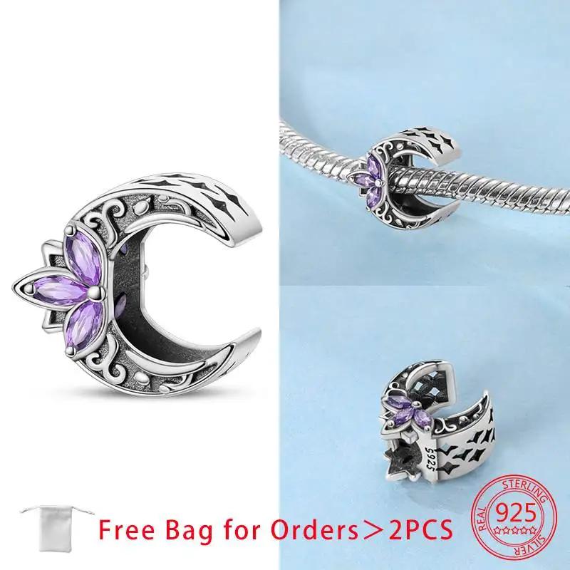 Original Copper Charms Lotus Flower Beads Fit Bracelet Necklace Accessories Women Jewelry Making Fine Jewelry Gift