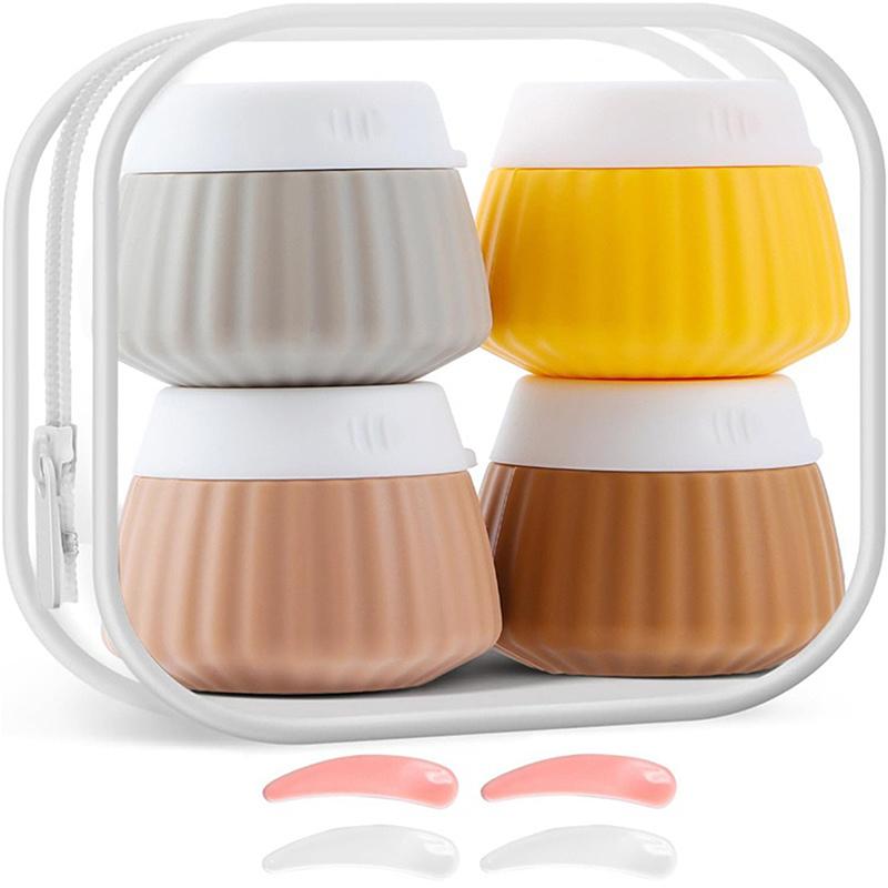 

4 шт. 40 мл силиконовые дорожные бутылки аксессуары портативные без BPA герметичные сжимаемые контейнеры размер наборы дорожных принадлежностей