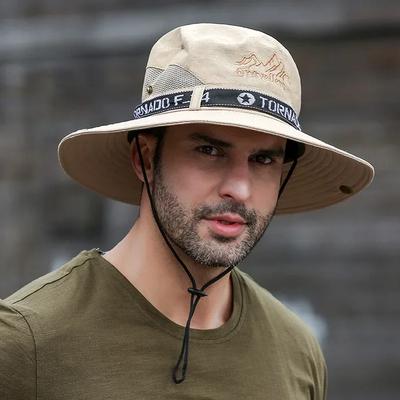 אופנה קיץ כובע דלי כובעי שמש לגברים דיג בחוץ נסיעות ספארי הגנת UV כובעי חוף רשת לנשימה כובע רחב שוליים