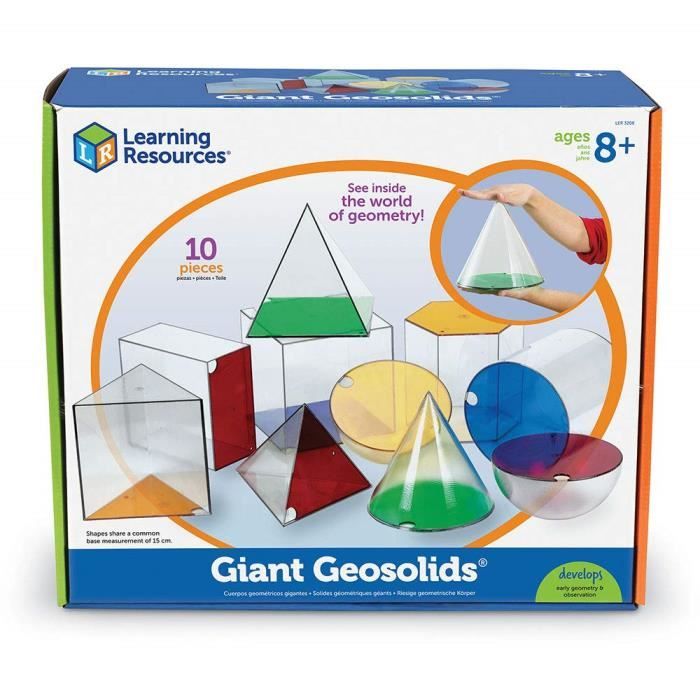 Jouet éducatif - learning resources - formes géométriques géantes - transparent - vert - mixte