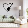 Handmade Metal Guitar Wall Art Sculpture for Music Room, Home Decor, Gift for Rock Music Lovers