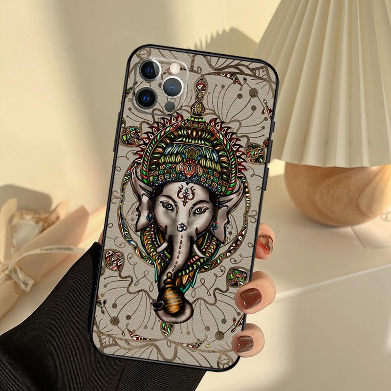 Ganesha The Hindu Phone Case For iPhone 15 14 13 12 11 16 17 Pro Max 13 Mini 15 16 Plus 16e 17 Air Cover Funda