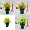 30cm Artificial Orchid Green Plant Plastic Pot For Hotel Window Showcase Decor