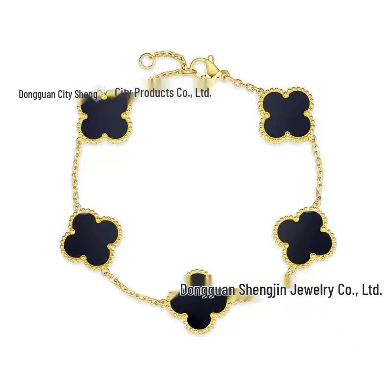 18K Gold-Plated Four-Leaf Clover Bracelet - Elegant, Durable & Versatile Women's Jewelry