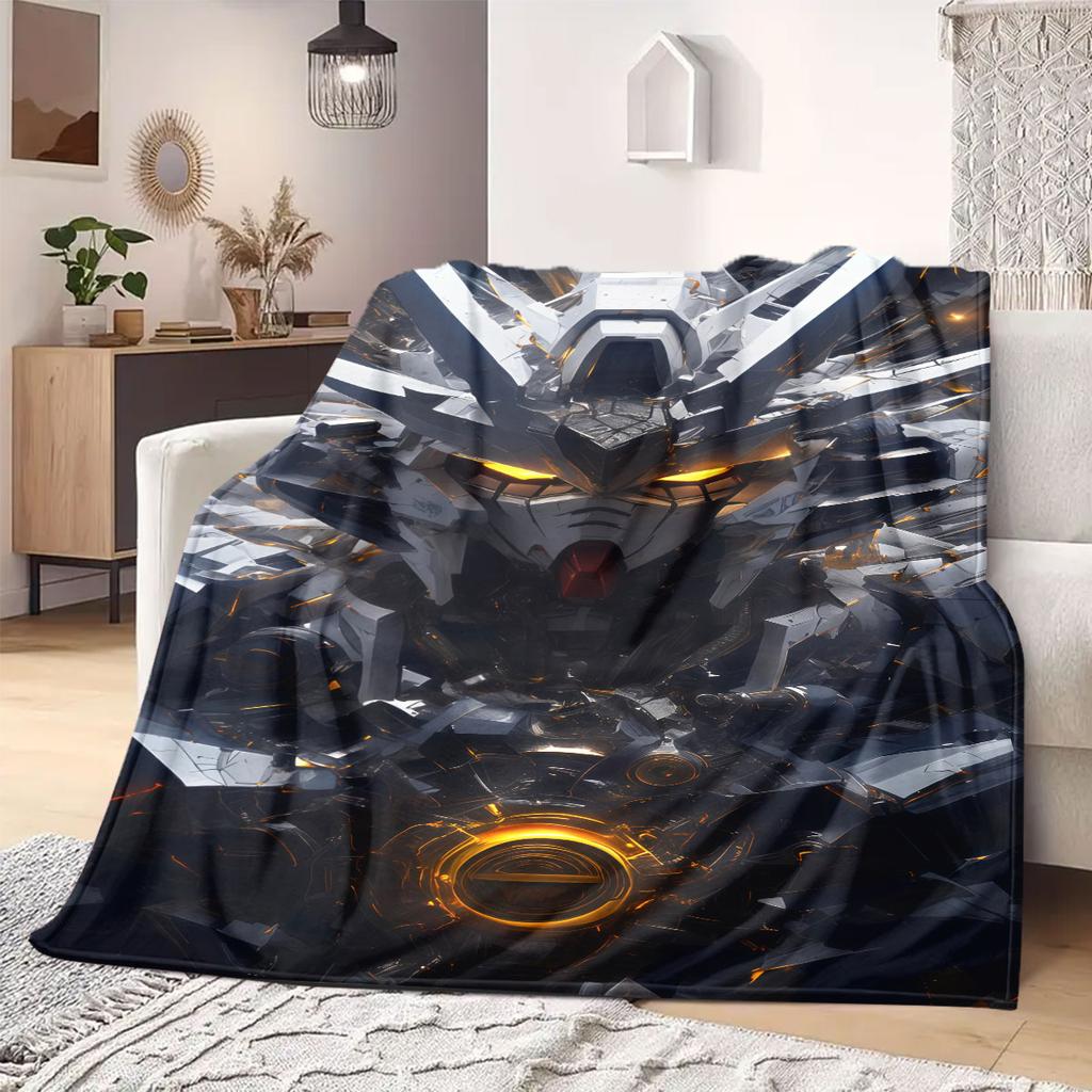 Gundam Universal Century Flannel Blanket Warm,Comfortable,Suitable for Bedrooms,Sofas,Beds,Chairs,Picnics,Travel