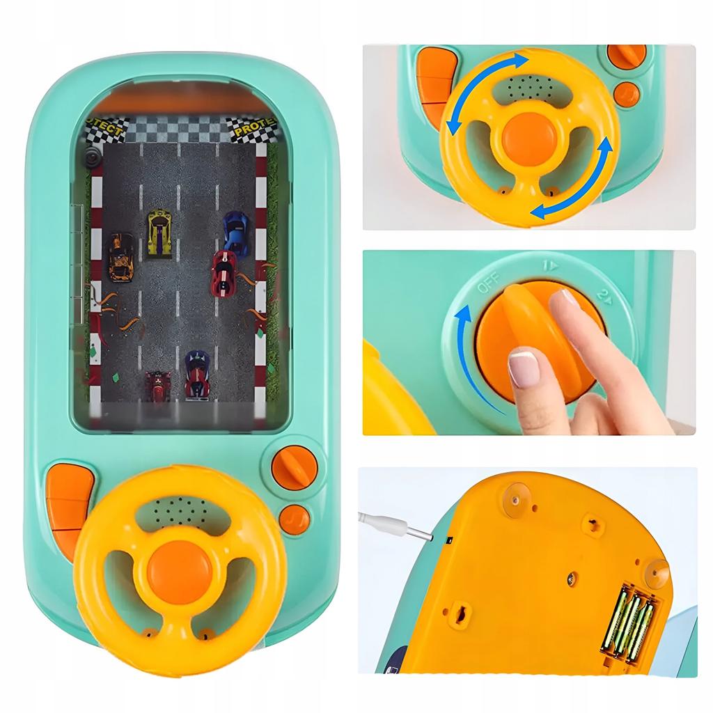 Spielzeug-Lenkrad Konsole Fahrsimulation Interaktive Rennstrecke