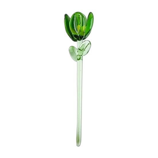 

Mini Glass Flower Ornament Handmade Colored Glass Flower Miniature Collectible Tiny Flower Decoration for Table Centerpiece Bookshelves Landscape B