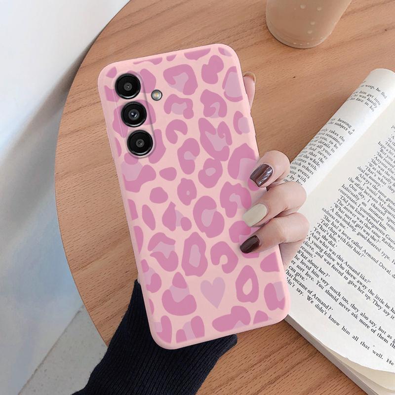 Leopard Print Phone Case For Samsung Galaxy A24 A54 A55 A34 A56 A16 4G Protection Back Cover Soft Silicone Fundas Shell Coque