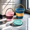 1Pc/Foldable Bucket Portable Household Plastic Foot Bath Basin with Side Handle Deep Bucket Foot Soaking Tub