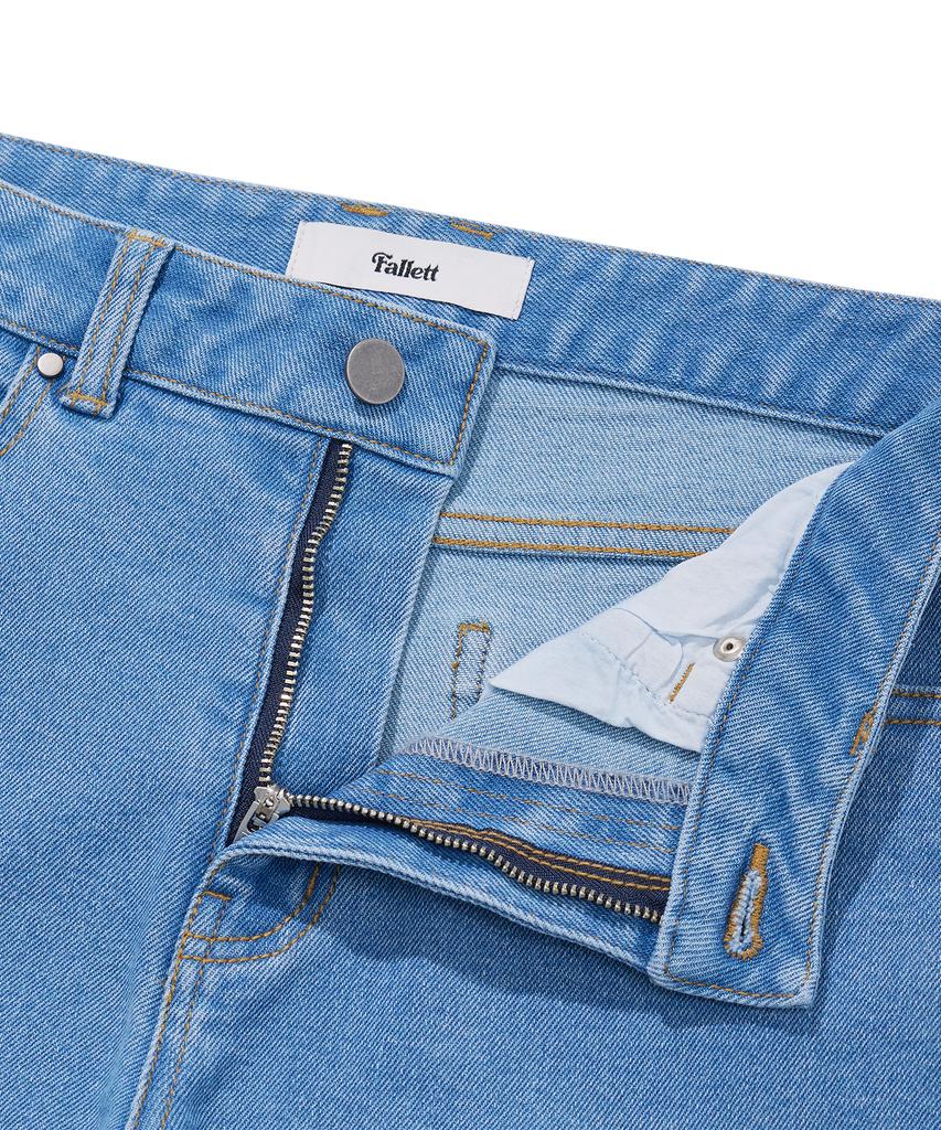 FALLETT Fringe Bootcut Denim Pants Blue