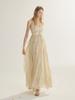 Sinseuden Of Ruffle Sleeveless Long Dress