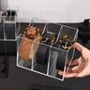 Transparent Acrylic Storage Boxes  Desktop Belt Multi-Grid Organizer Cosmetic Storage Boxes With Dividers