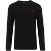 Polo FW23 Pony Logo Embroidered Crew Neck Knit Sweater Men Sweater Black MNPOSWE16820154-001