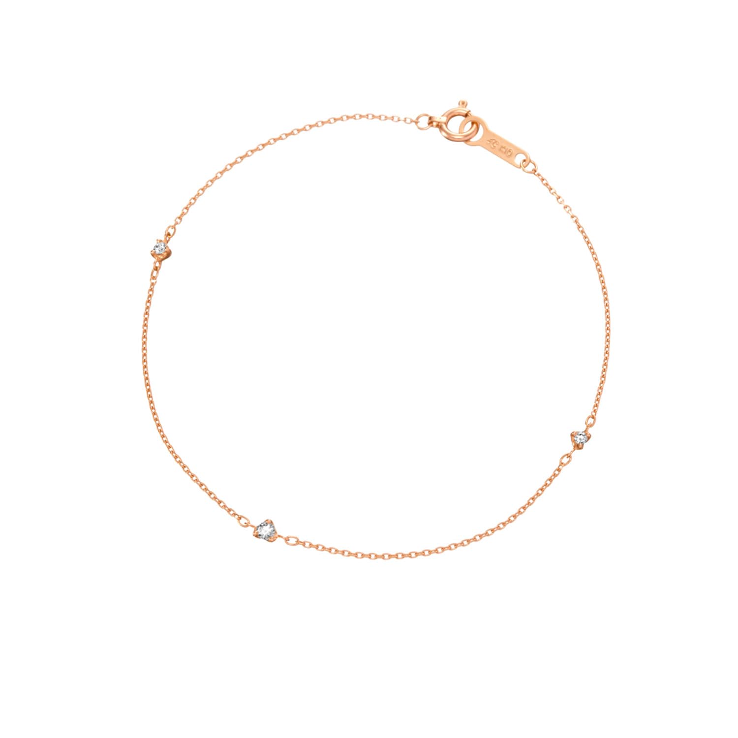 

Diamond Heart K10 Pink Gold Bracelet 111036133102 [Yondo Sea] (PG) Women s