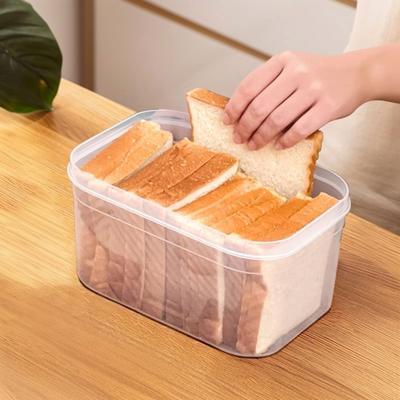 Airtight Bread Fresh-keeping Box With Handle Refrigerator Bread Loaf Container Moisture Proof Clear Plastic Sandwich Bread Box