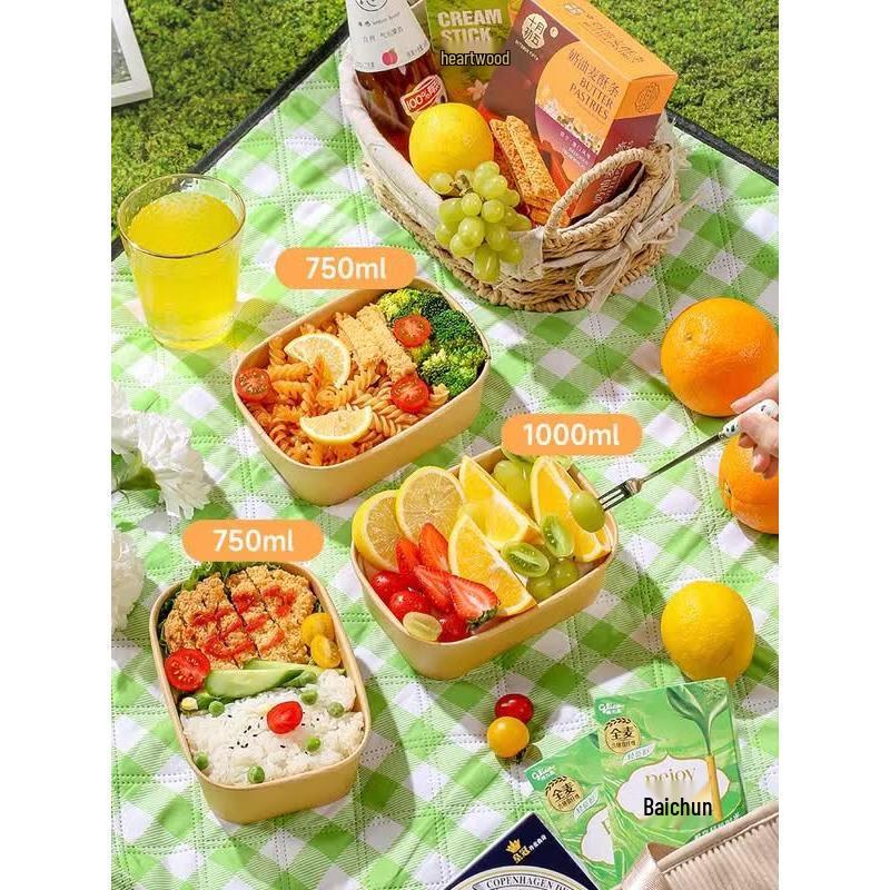 MARYYA 1000ml Square Food Containers with Lids, 20 Sets 20 шт.