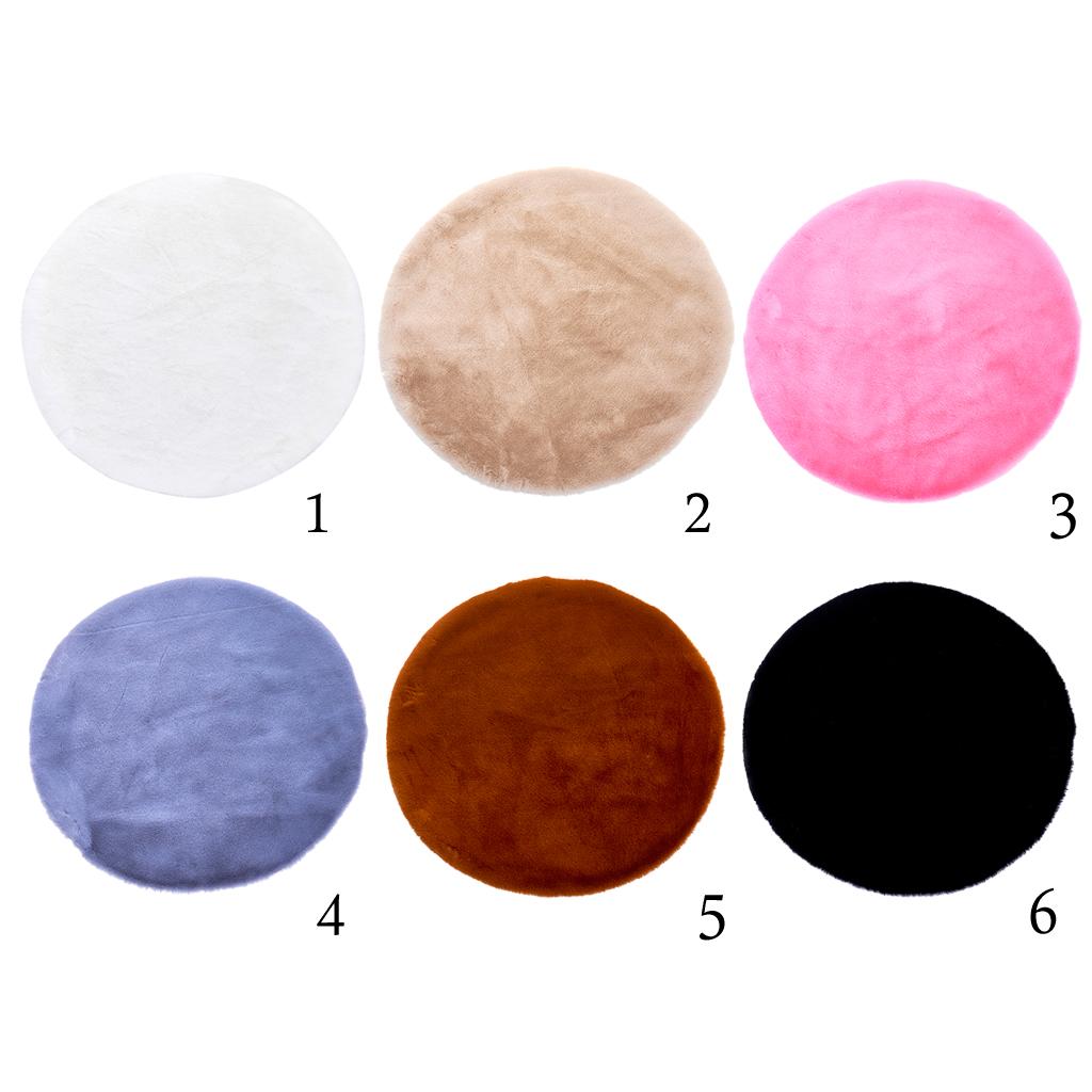 Round Area Rug, Faux Fur Rugs Plush Floor Mat for Bedroom,60cm