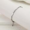 Niche design sense titanium steel melon seed chain bracelet men's versatile light luxury Ins hip-hop street style bamboo leaf plain chain