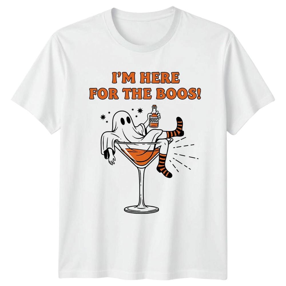 Im Here For The Boos TShirt Funny Drinking Halloween Halloween S