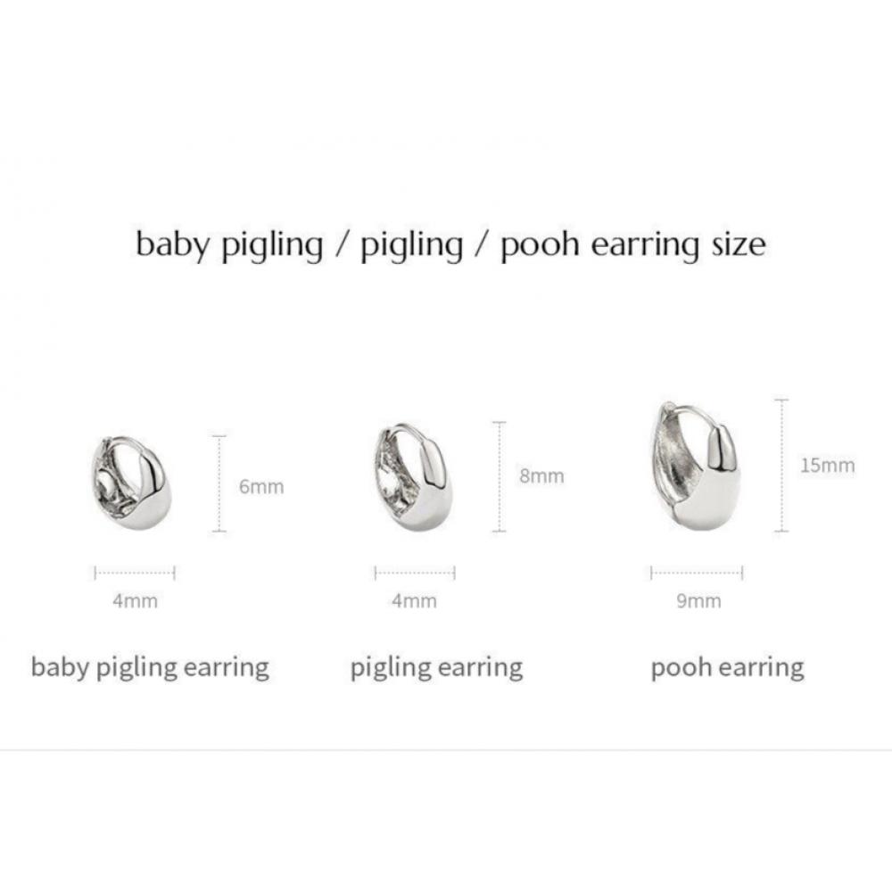 Verte Pooh Earring  Silver    deux.Silver.150