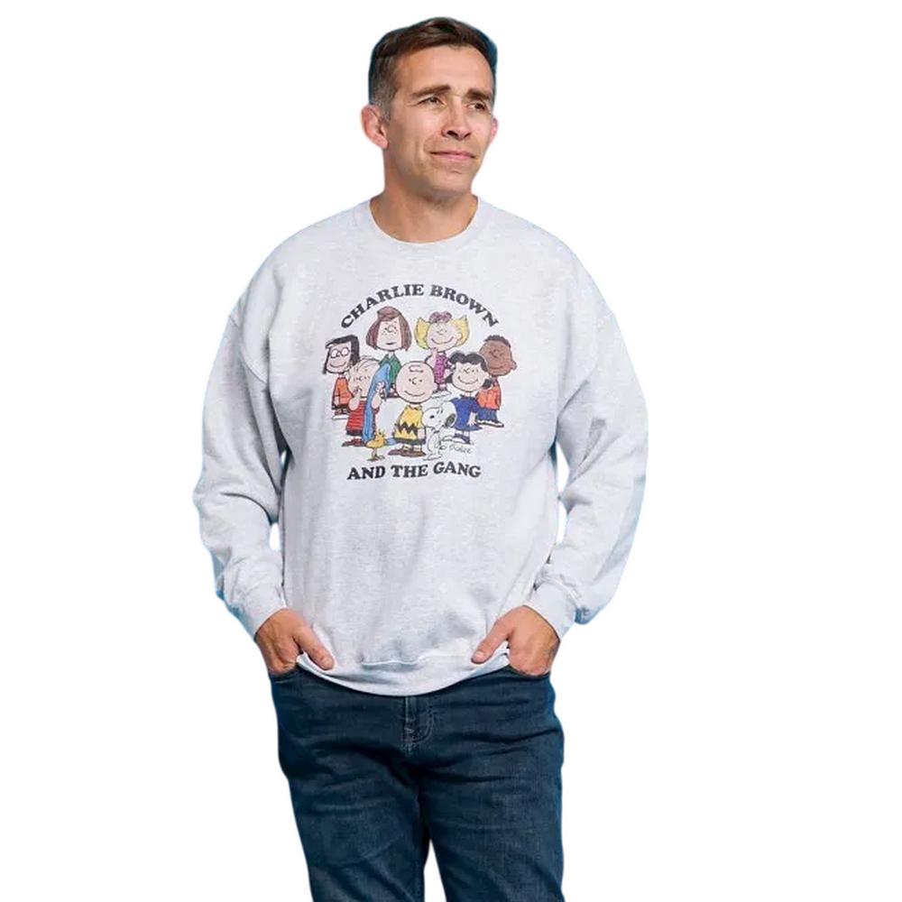 Peanuts Unisex Adult Charlie And The Gang Sweatshirt