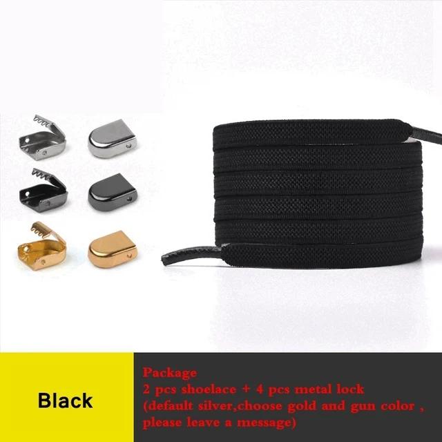 Colorful No Tie Flat Hiking Running Shoe Lace Elastic Shoelaces Outdoor Sneakers Quick Safety Flat Shoelace Kids Adult Lazy Lace