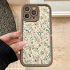 Vintage Brown iPhone Apple 11/12/13/14/15Pro Flower Phone Case 16/17ProMax Anti-drop