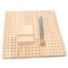 Wooden Blocking Board 324 Holes Polished Rubber Wood Handcrafted Knitting Board with Steel Pins Needles for Crocheting