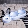 Bowl Set With 3 Glasses Double Food Bowl Wet And Dry Food With Water Bottle