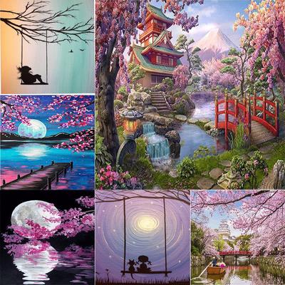 5D DIY Diamond Painting Kit All Kinds of Scenery Art Diamond Embroidery Rhinestones Decorations for Home