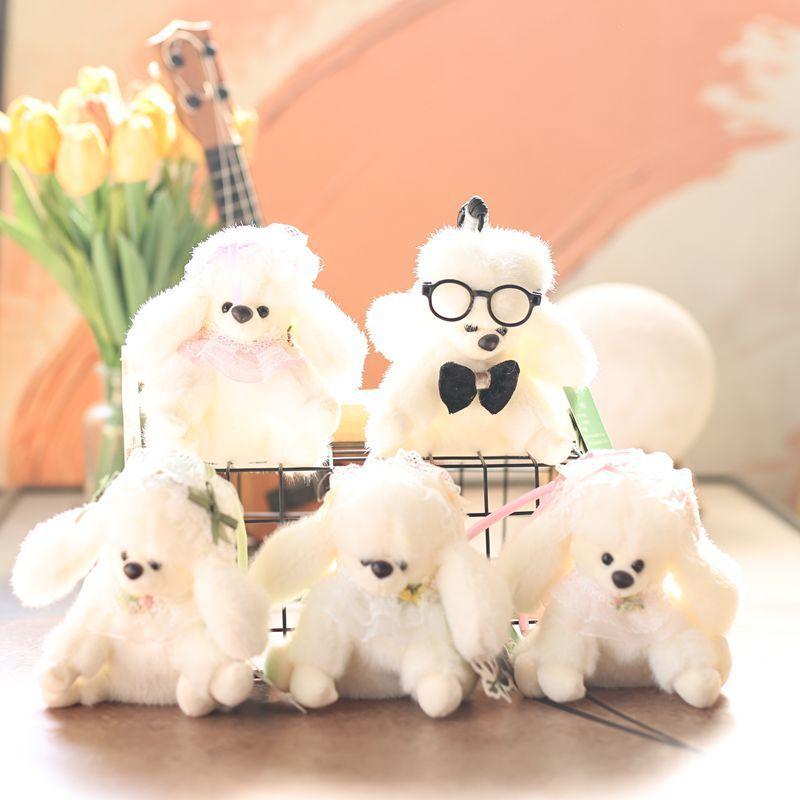Süßer Pudel Plüschtier Anhänger Mit Super Weichem Kurzem Plüsch Für Taschen Und Schlüssel