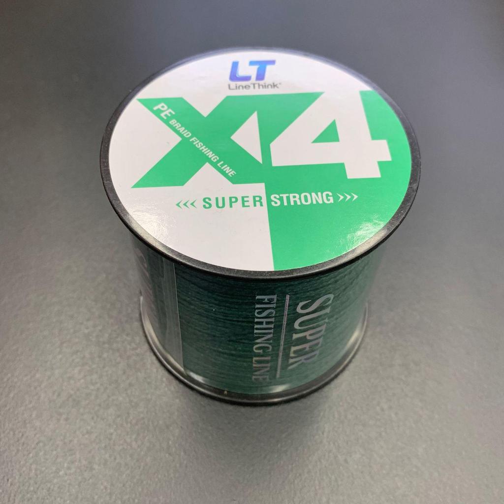 LineThink 500m Super Strong 4-Strand Braided PE Fishing Line, Wear-Resistant and Ideal for Sea Fishing