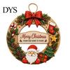 Indoor Outdoor Festive Decor Interchangeable Wooden Christmas Wreath, 12 Pcs Front Door Plaque, DIY Party Wall Accents Handmade Pattern Hanging Wreath