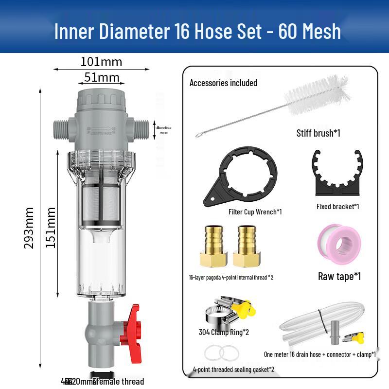 

Aquarium Extendable Pre-Filter with Waste Sedimentation & Discharge