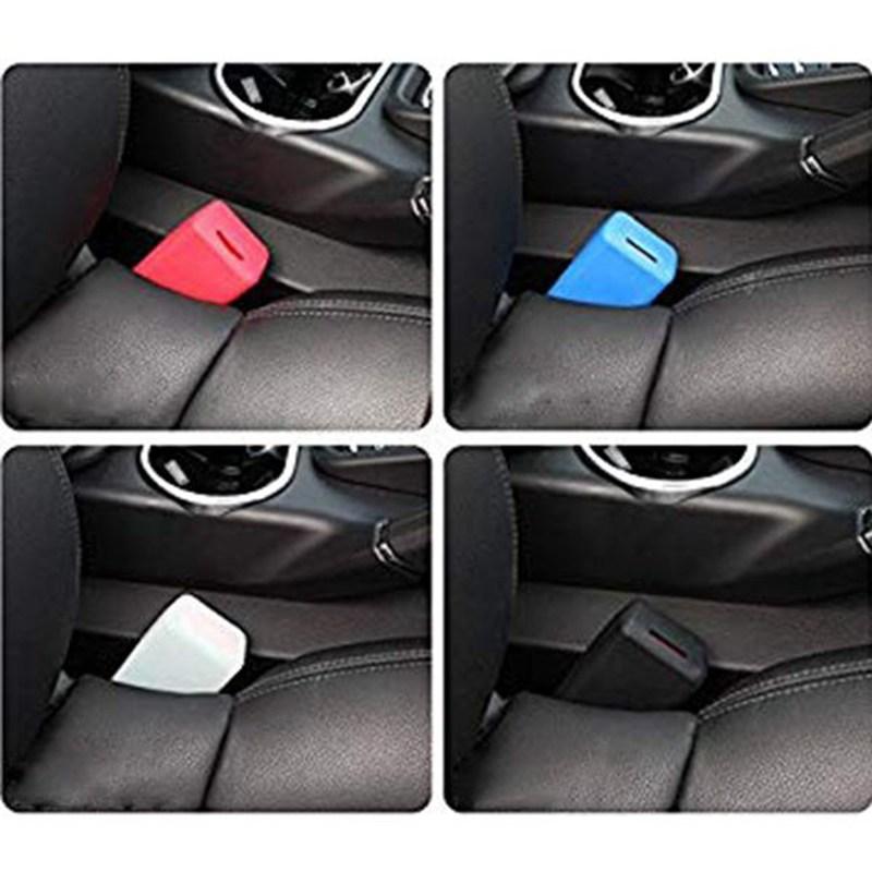2X Silicone Seat Belt Cover Scratch Prevention Washable Silicone Cover Buckle Cover