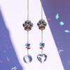 Crystal Pet Memorial Suncatchers Metal Alloys Cats Dog Paws Design Pendant Home Decoration Window Hanging Ornament Gift