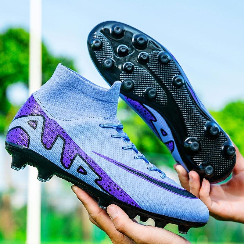 New football shoes men's and women's long nails broken nails adult sports shoes large size artificial grass training shoes