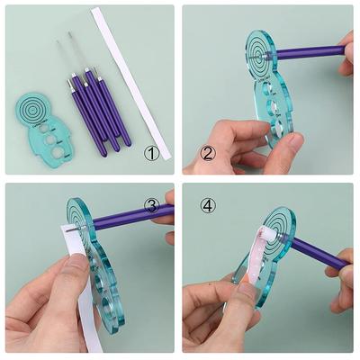 Set Bun de Unelte Quilling, Set de 5 Piese Unelte pentru Flori de Hârtie, Unelte Quilling cu Slot pentru Rularea Hârtiei, Meșteșuguri Flori de Hârtie DIY pentru Începători