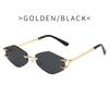 New claw hook sunglasses fashion polygonal frameless sunglasses high sense personality funny trend sunglasses