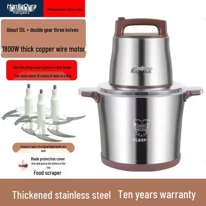 High-Power Multi-Functional Meat Grinder & Food Processor for Household and Commercial Use