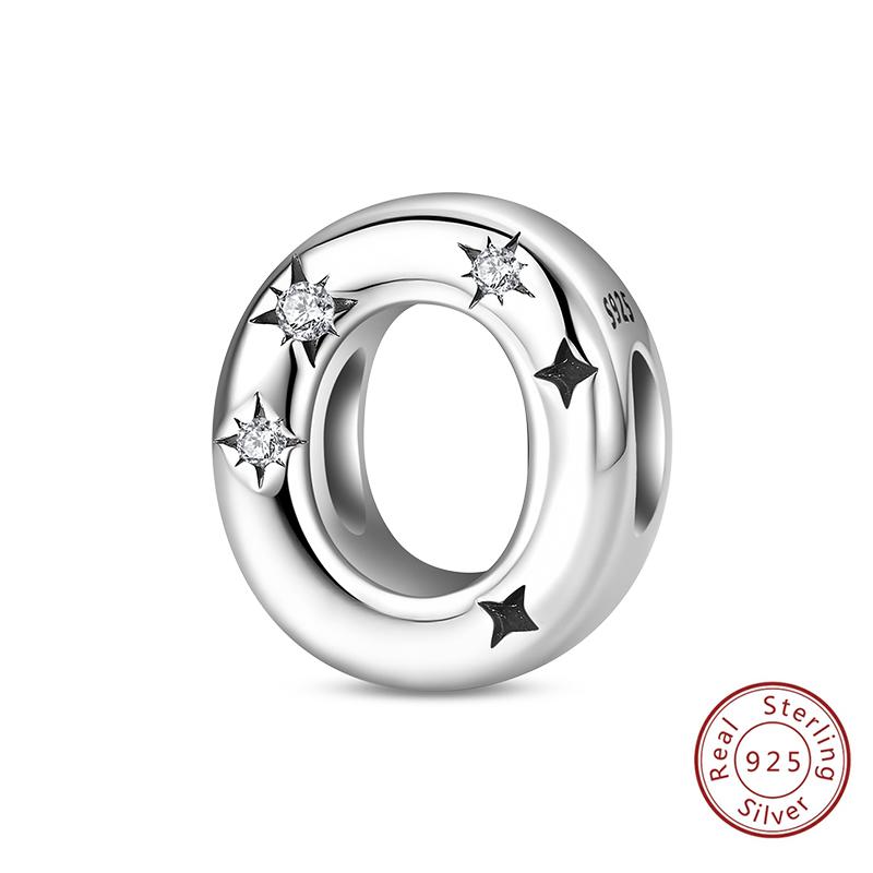 Classic Copper 26 Letters A-Z Alphabet Charms Stars Letter Beads Fit Bracelet Diy Charm For Woman Jewelry Making