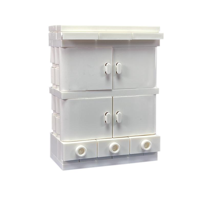 City MOC Furniture Desktop Game Computer Table Desk Piano Prints Set Building Blocks Toys for Children Assemble Bricks Parts