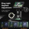 4.3'' Digital Microscope 1000X USB Microscope 1080p Repair Soldering Microscope with 8 LEDs Coin Magnifier Compatible PC Windows