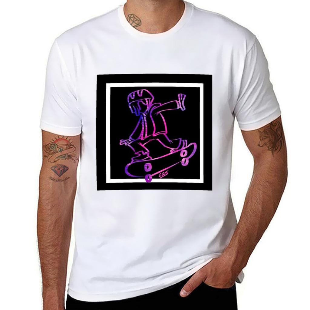Tricou cu patinator siluetă mov Mărime mare pentru sală