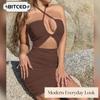 Women's Fashion Summer Spring Solid Color Print Sleeveless Casual Dresses